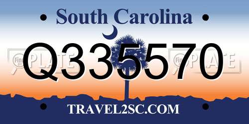 Q335570 South Carolina License Plate