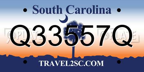 Q33557Q South Carolina License Plate