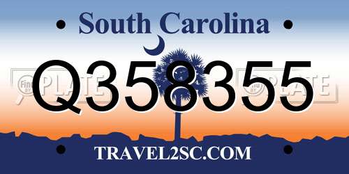Q358355 South Carolina License Plate