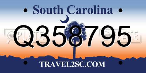 Q358795 South Carolina License Plate
