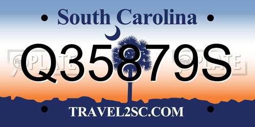 Q35879S South Carolina License Plate