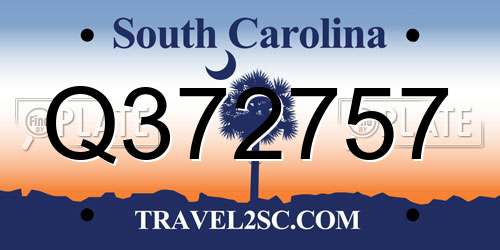 Q372757 South Carolina License Plate