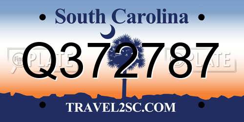 Q372787 South Carolina License Plate