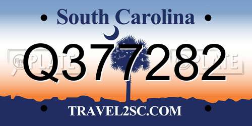 Q377282 South Carolina License Plate
