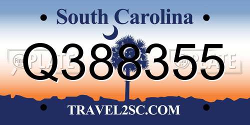 Q388355 South Carolina License Plate