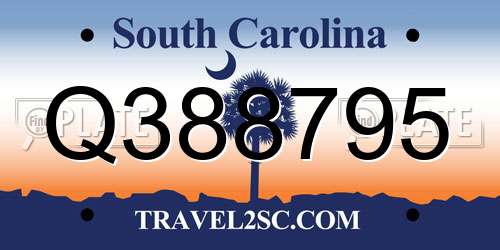 Q388795 South Carolina License Plate