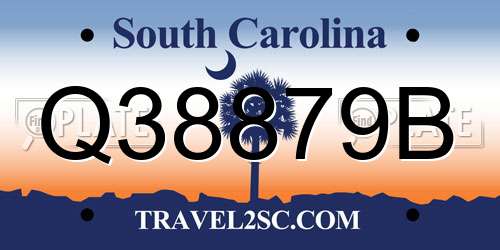 Q38879B South Carolina License Plate