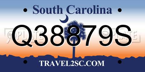 Q38879S South Carolina License Plate