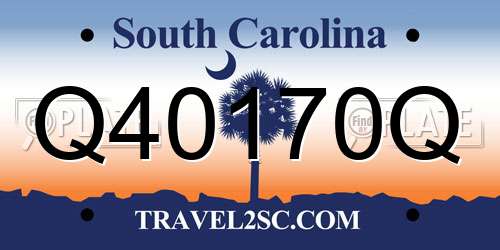 Q40170Q South Carolina License Plate
