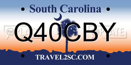 Q40CBY South Carolina License Plate
