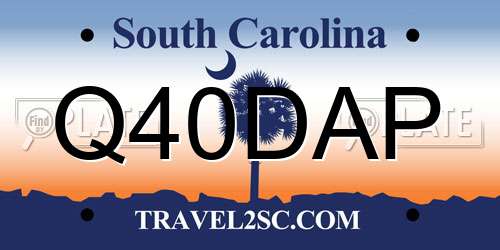 Q40DAP South Carolina License Plate
