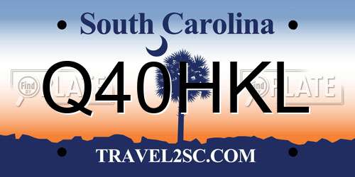 Q40HKL South Carolina License Plate