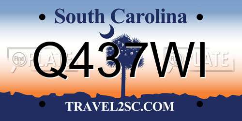 Q437WI South Carolina License Plate