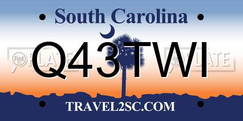 Q43TWI South Carolina License Plate