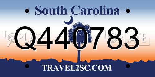 Q440783 South Carolina License Plate