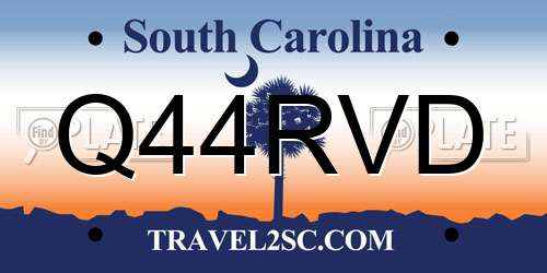 Q44RVD South Carolina License Plate