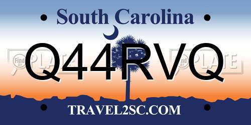 Q44RVQ South Carolina License Plate