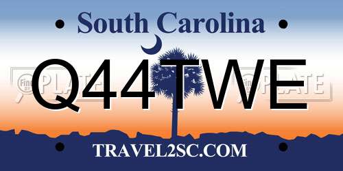 Q44TWE South Carolina License Plate
