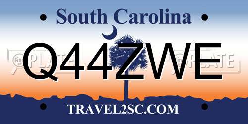 Q44ZWE South Carolina License Plate