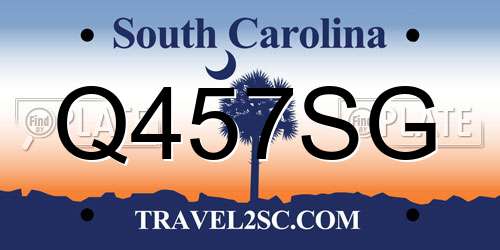 Q457SG South Carolina License Plate