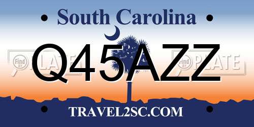 Q45AZZ South Carolina License Plate
