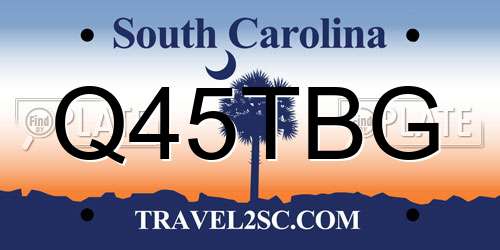 Q45TBG South Carolina License Plate