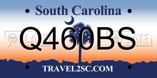 Q460BS South Carolina License Plate