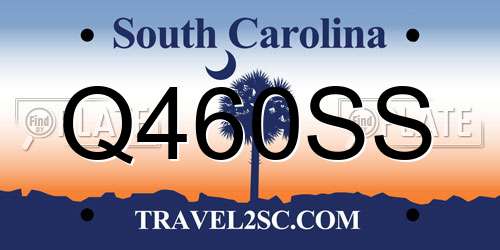 Q460SS South Carolina License Plate