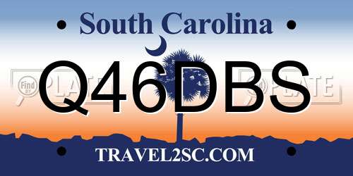 Q46DBS South Carolina License Plate