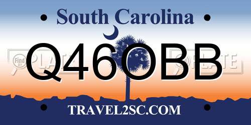 Q46OBB South Carolina License Plate