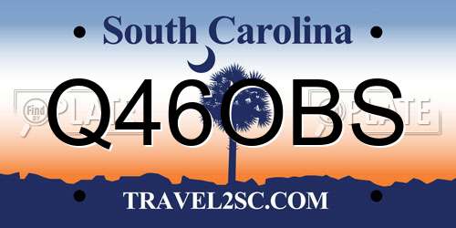 Q46OBS South Carolina License Plate