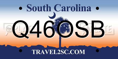 Q46OSB South Carolina License Plate