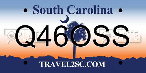 Q46OSS South Carolina License Plate