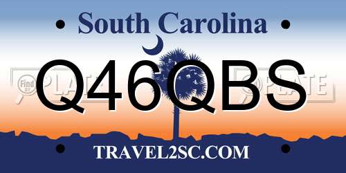 Q46QBS South Carolina License Plate