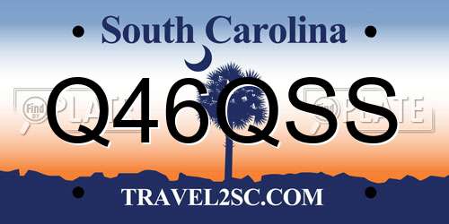 Q46QSS South Carolina License Plate