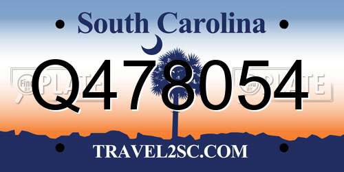 Q478054 South Carolina License Plate