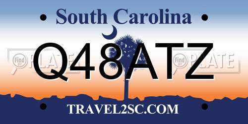 Q48ATZ South Carolina License Plate