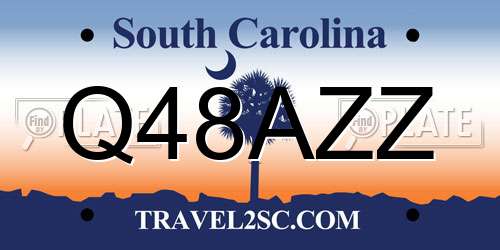 Q48AZZ South Carolina License Plate