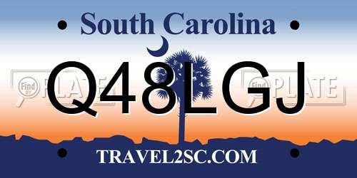 Q48LGJ South Carolina License Plate