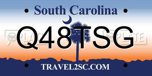 Q48TSG South Carolina License Plate