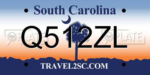 Q512ZL South Carolina License Plate