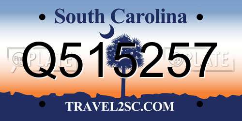 Q515257 South Carolina License Plate