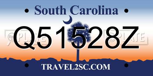 Q51528Z South Carolina License Plate