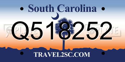 Q518252 South Carolina License Plate