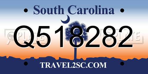 Q518282 South Carolina License Plate
