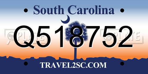 Q518752 South Carolina License Plate