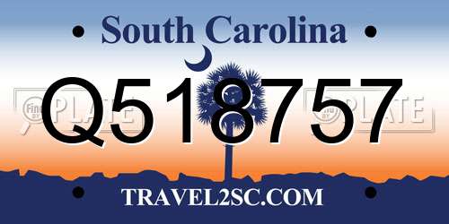 Q518757 South Carolina License Plate