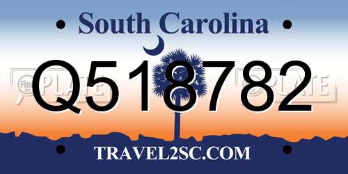 Q518782 South Carolina License Plate
