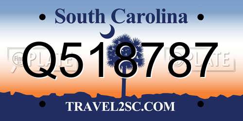 Q518787 South Carolina License Plate