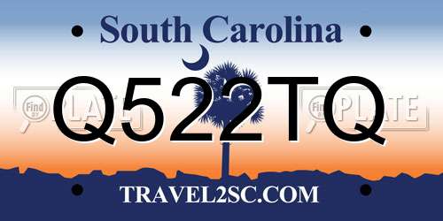 Q522TQ South Carolina License Plate